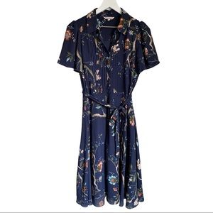 Nanette Lepore Floral Dress Blue Size 6